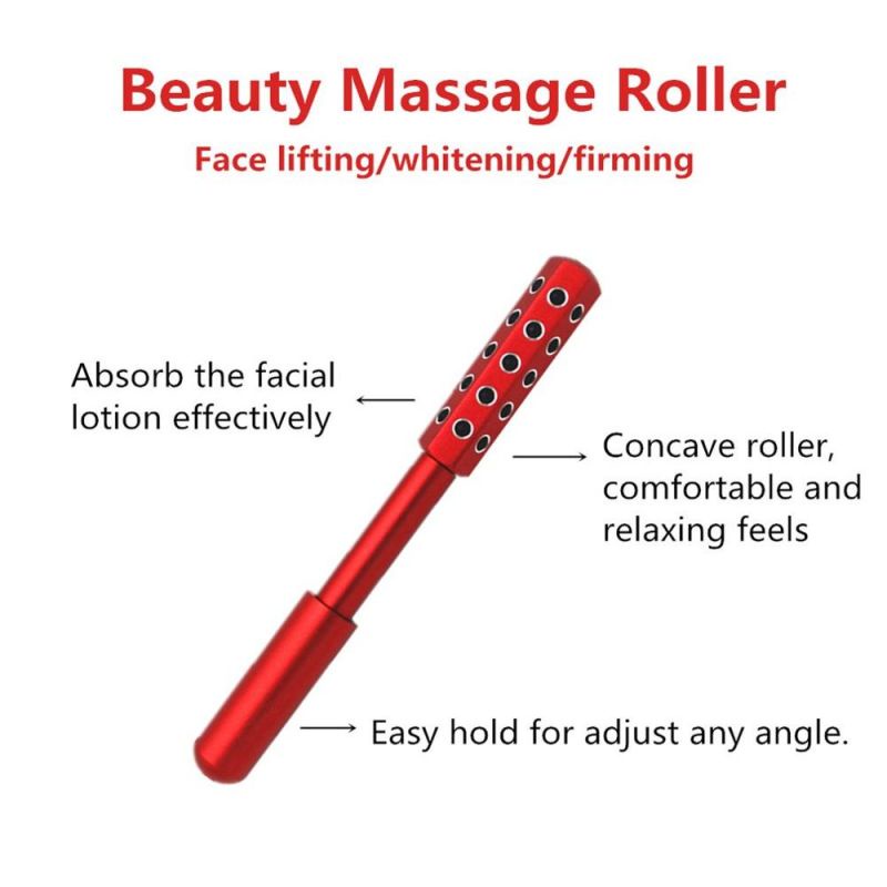 30 Pijat Batu Face Roller Massager Alat Pijat Wajah Perawatan Wajah Alat Pijat Muka Germanium roller Untuk Kemerahan Menenangkan Kerutan