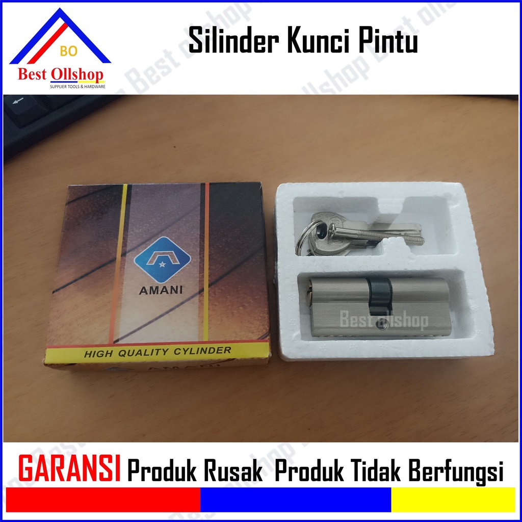 Cylinder Silinder Anak Lubang Kunci Pintu Rumah Besar Tanggung / Kecil Jantung Kuningan