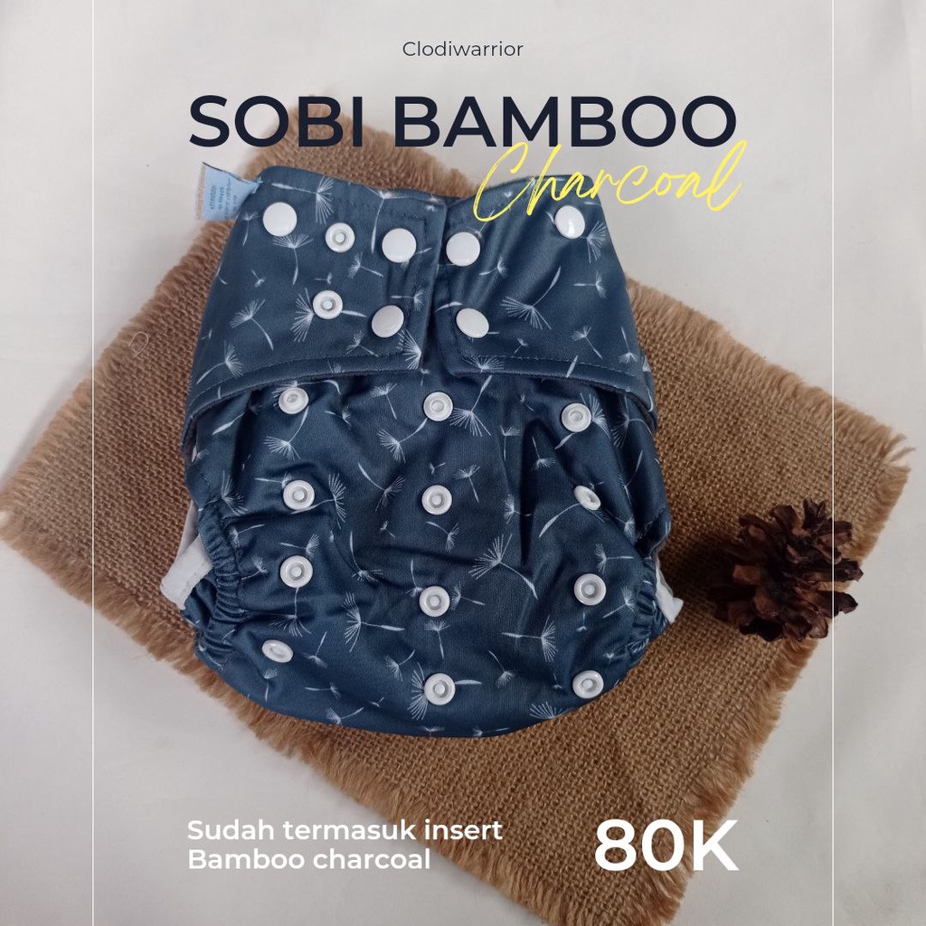 (NEW) Sobi Bambu Charcoal - Clodi Allsize - 4-15 kg