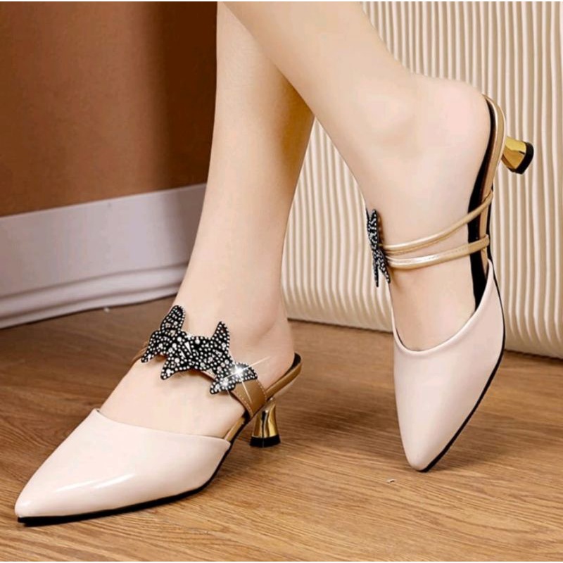 ABBUSHOES AG 14 haig hells mules kupu2 manik2 7cm