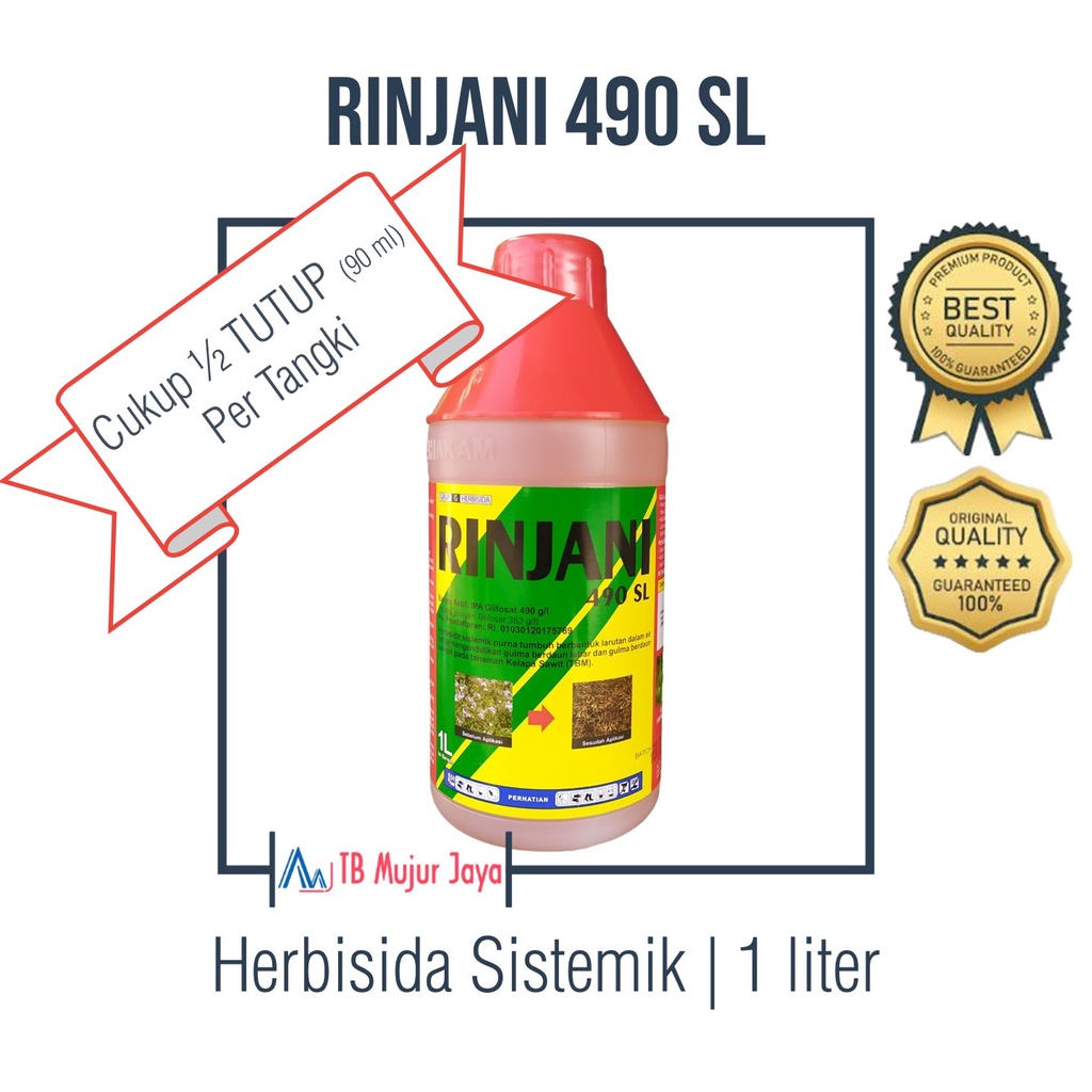 Jual Herbisida Obat Racun Pembasmi Rumput Sistemik Rinjani 490 Sl