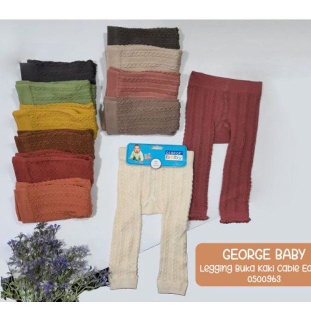 George Legging Buka Kaki (Stocking) Cable Earth