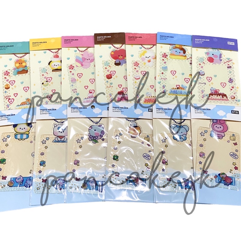[ READY‼️ ] bts bt21 monopoly photo holder SWEETIE SUMMER SKY untuk photocard [ koya mang cooky chim