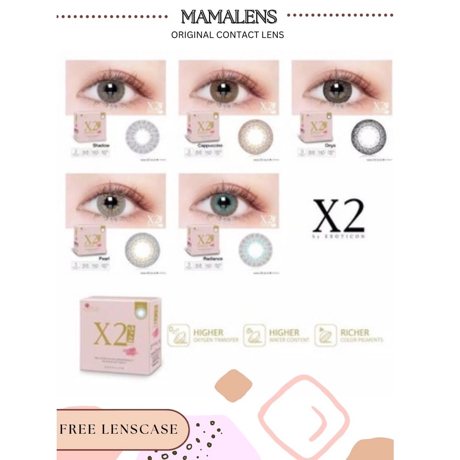 SOFTLENS X2 SANSO COLOR NORMAL &amp; MINUS -0.50 SD -3.00 | FREE LENSCASE - MAMALENS