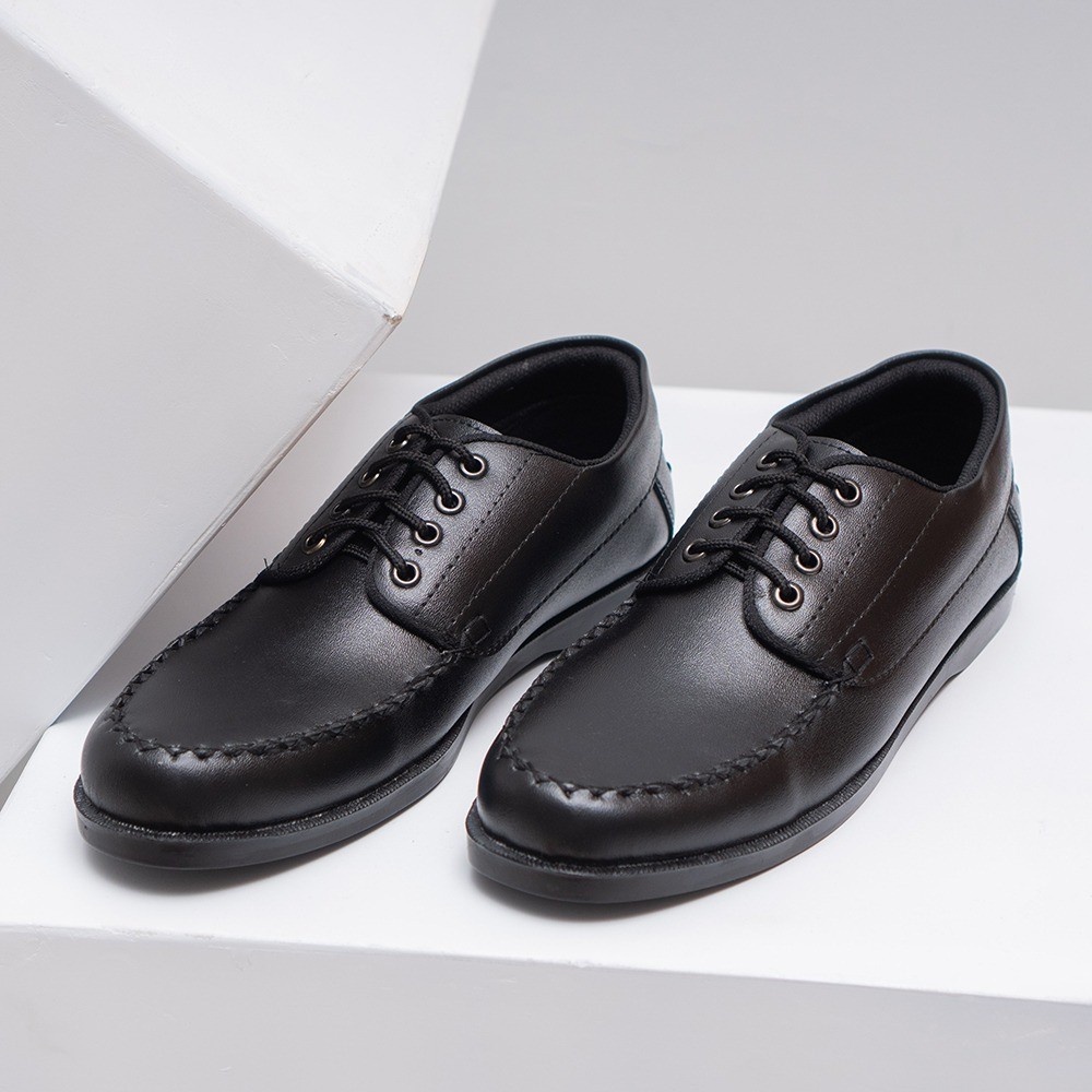 HND CASUAL OXFORD FULLBLACK Sepatu Kulit Pantofel Pria Kerja Kantor Formal Pentopel Pantopel Fantofel Hitam Original Kasual Terbaru