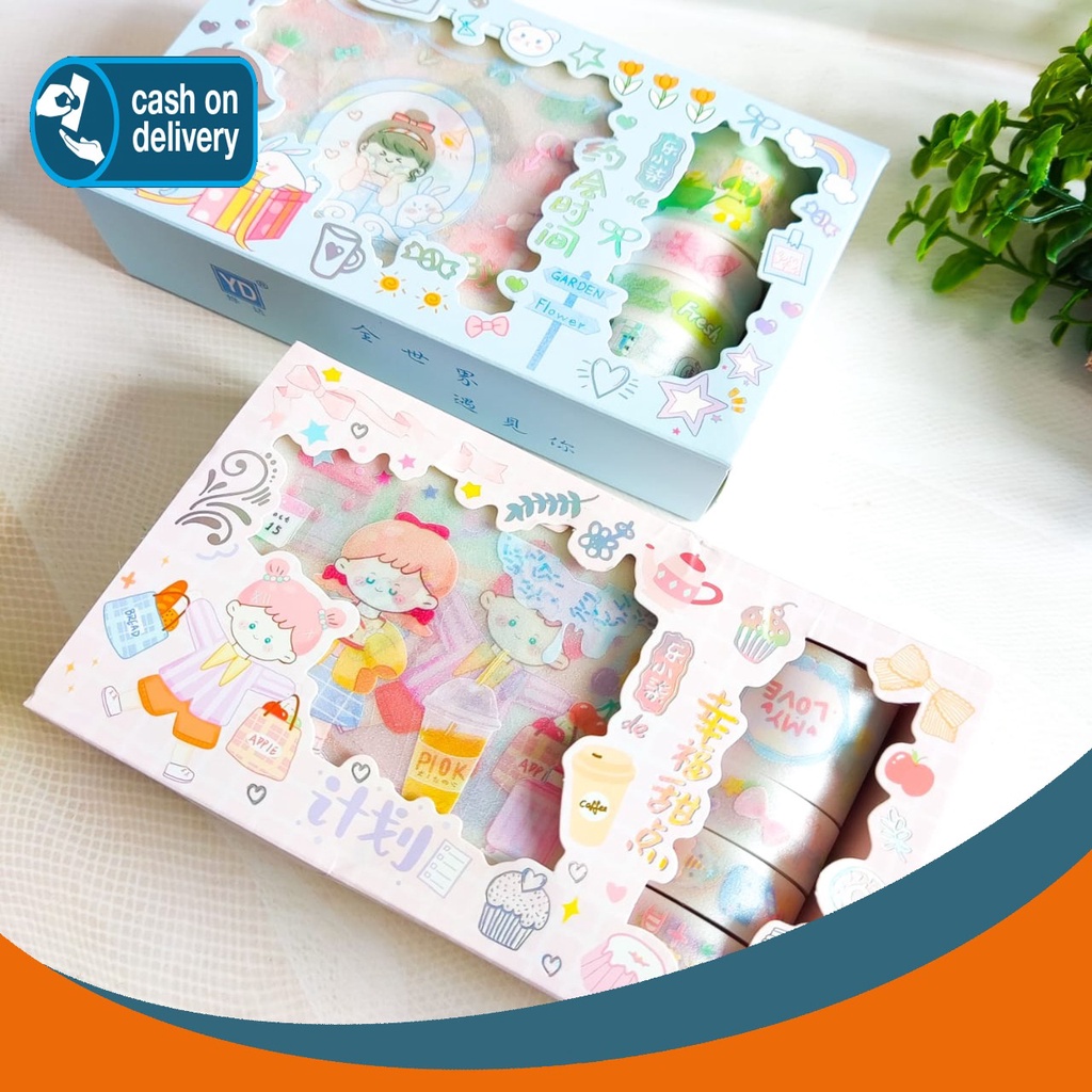 

1 SET STICKER DAN WASHI TAPE SINCIA KODE YD-16RTZ PAKET STIKER UNIK LUCU IMUT KARAKTER GAMBAR