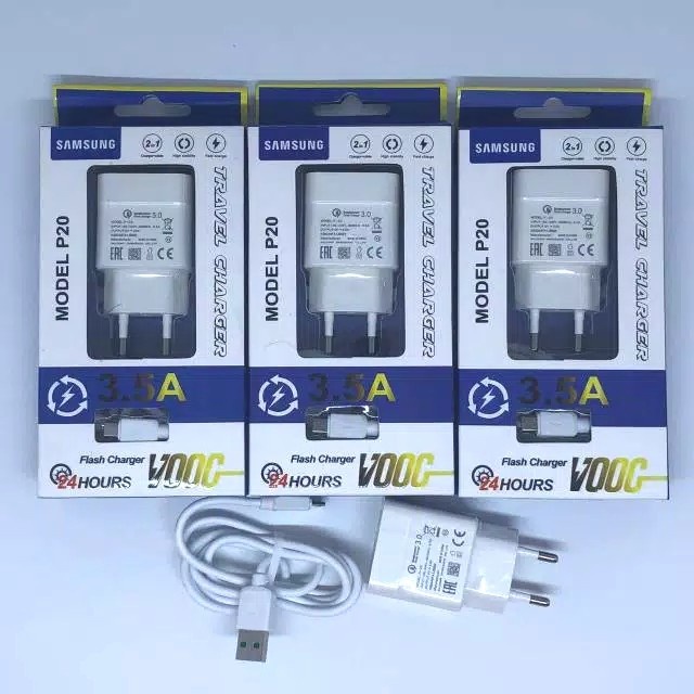 Travel Charger Micro USB Brand P20 2A FAST CHARGING untuk Android Samsung Oppo Vivo Xiaomi Realme Wall Charging Adapter Transfer Data Adaptor batok kepala casan