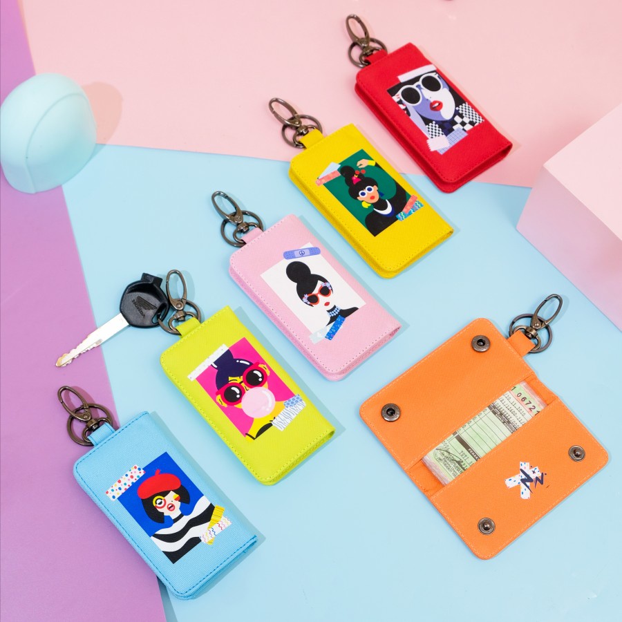 Dompet STNK Mobil Motor - Gantungan Kunci Girl Edition Pop Art