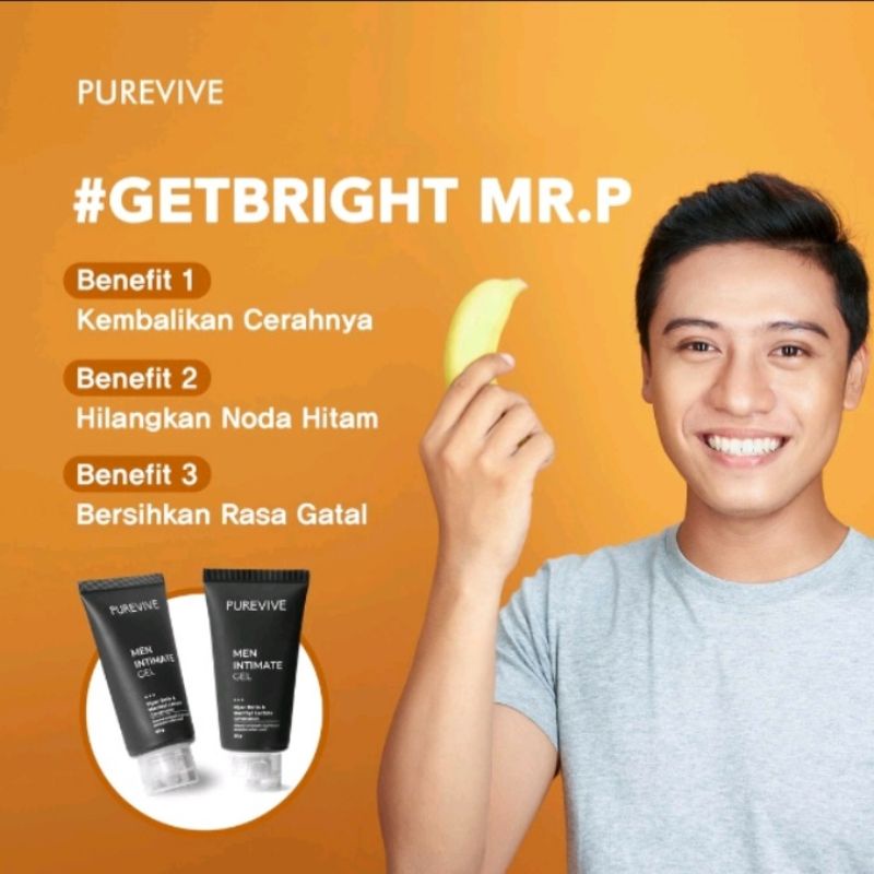 PUREVIVE MEN MR.P INTIMATE GEL LEBIH CERAH KERAS DAN BEBAS GATAL