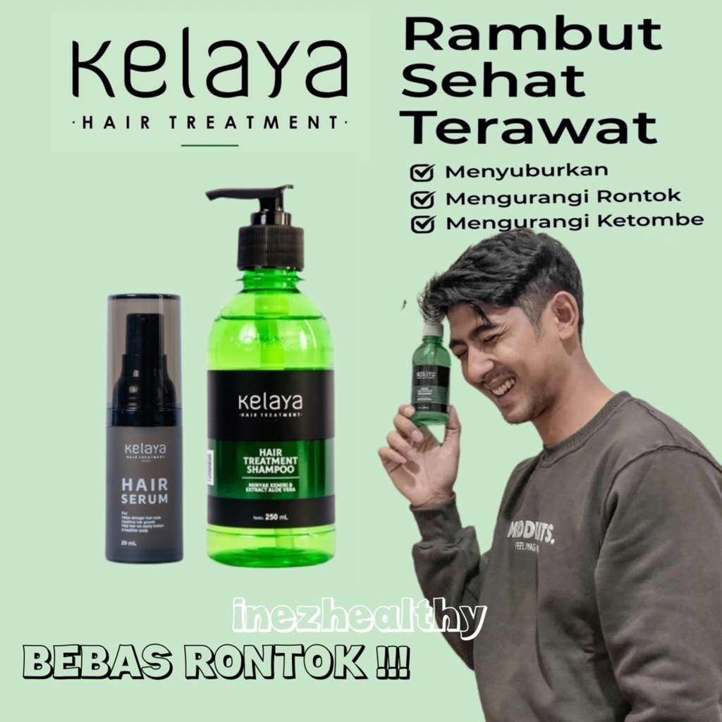 ( PAKET SHAMPOO + SERUM ) KELAYA HAIR TREATMENT PENUMBUH RAMBUT PERAWATAN RAMBUT RONTOK ANTI KETOMBE SHAMPO ARTIS SAMPO ORIGINAL BPOM