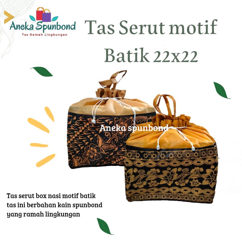 

•Isi 12 pcs• Tas Hajatan Serut Motif Bunga Batik ukuran 22x22