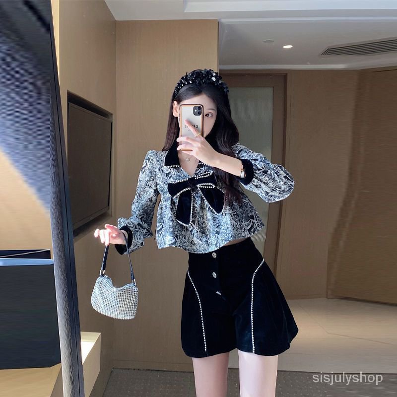 #Sisjuly# Setelan wanita dupa kecil angin angin mode baru celana pendek wanita dua potong