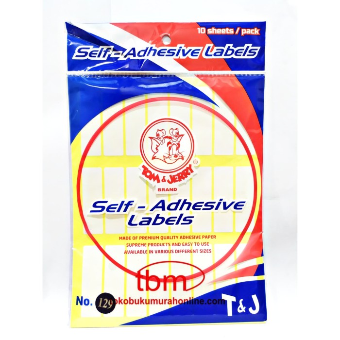 

LABEL HARGA TOM & JERRY NO. 129