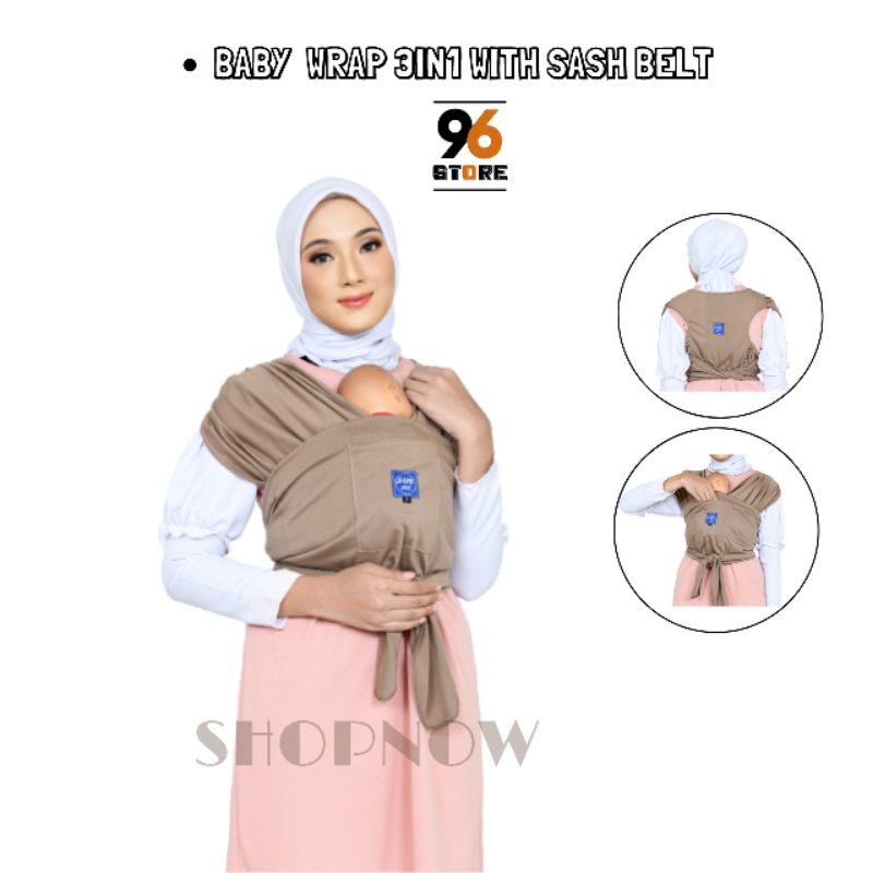 Gendongan Bayi Depan Samping M Shape Fast Baby Wrap 3in1 Instan Newborn