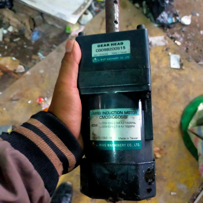 Motor Listrik Dinamo Gearbox 60Watt