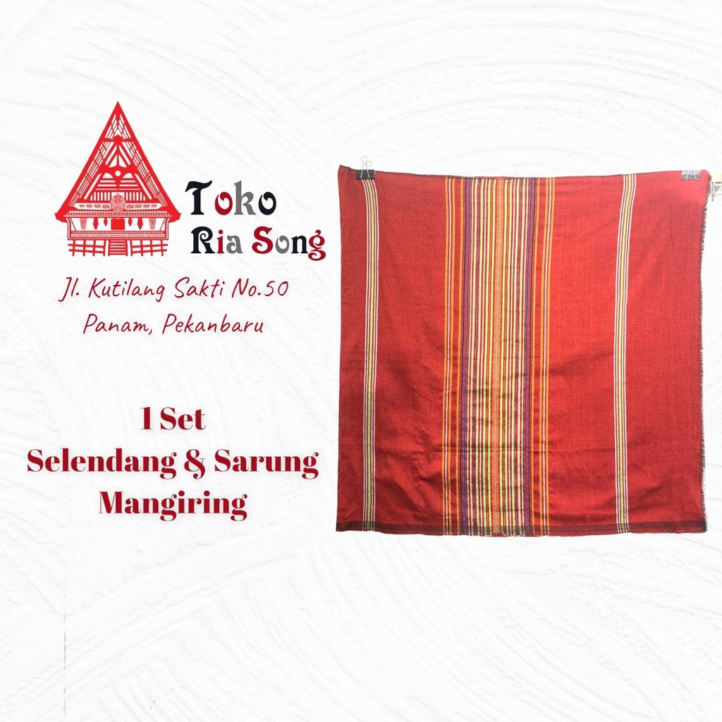 Sarung Mangiring Warna Merah Maroon Pekanbaru