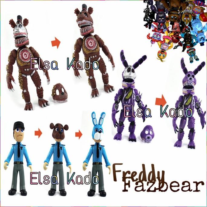 Figure Five Night At Freddy Set Isi 6 Foxy Chica Mainan Topper Cake