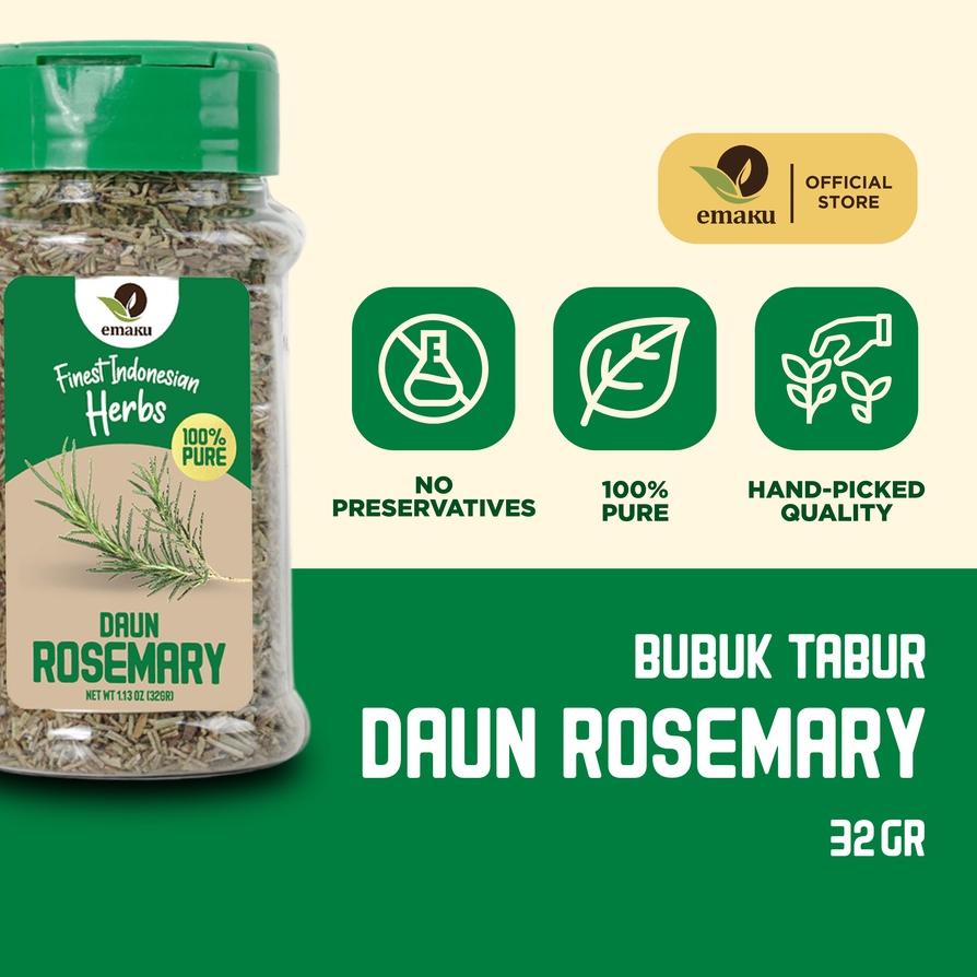 

HOT Product Emaku Daun Rosemary Bumbu Masak Dapur Tabur Rosemary Flake 32gr buruan