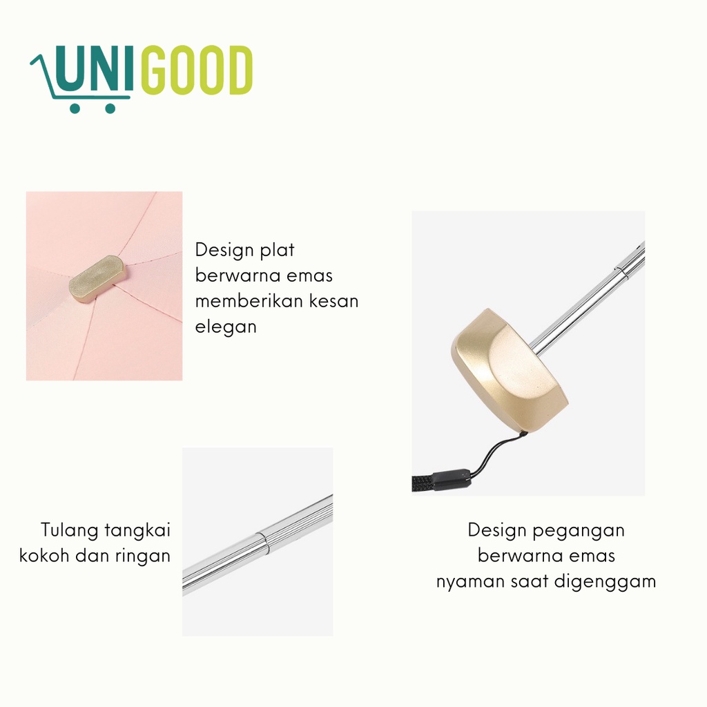 UNIGOOD - Payung Lipat Mini Premium Pocket Umbrella Anti UV