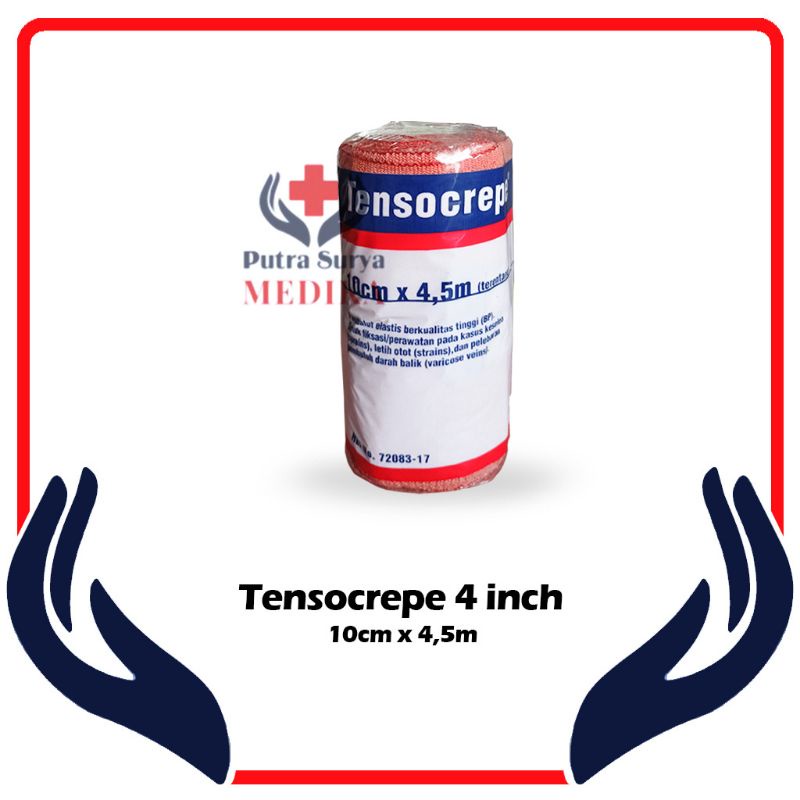 Tensocrepe Elastic Bandage 4inch | Perban Elastis 10cm x 4.5m