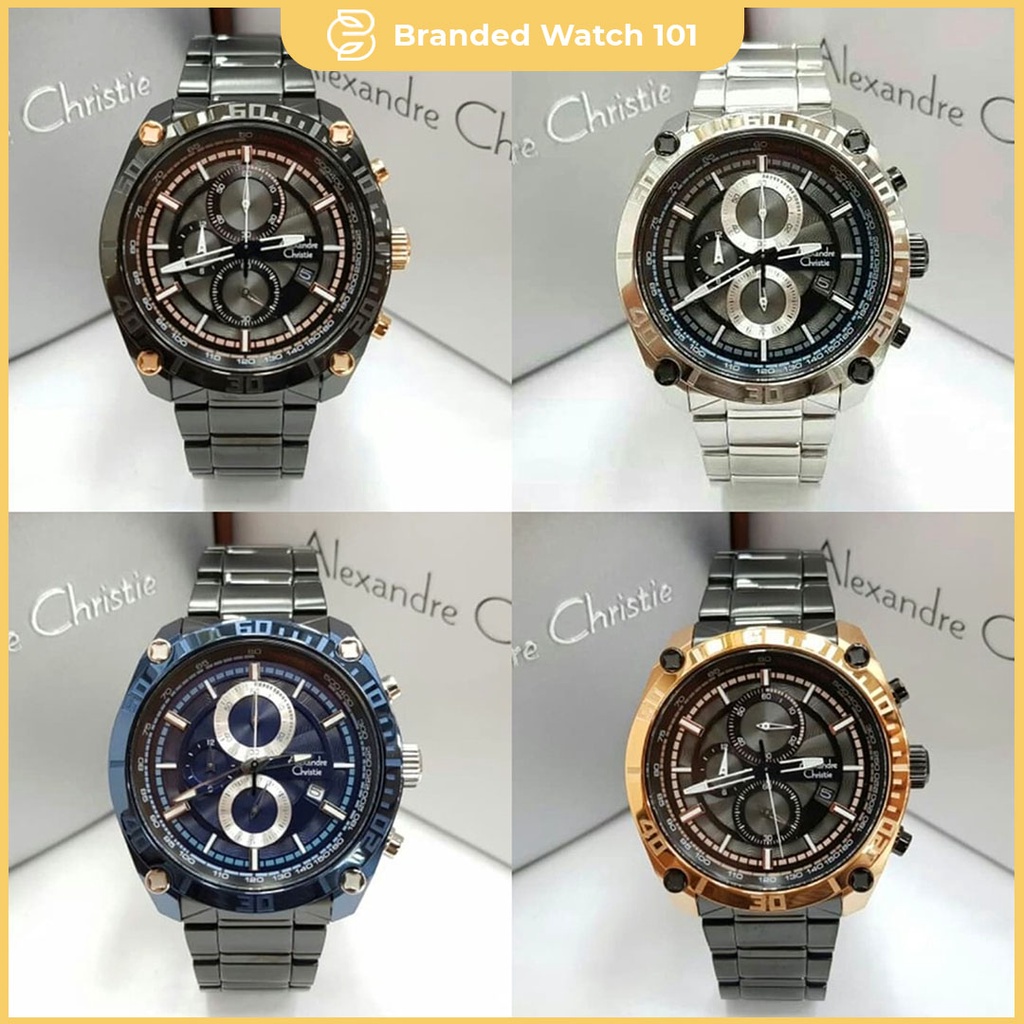 ORIGINAL Jam Tangan Pria Alexandre Christie AC 6483 / AC6483 Garansi 1 Tahun