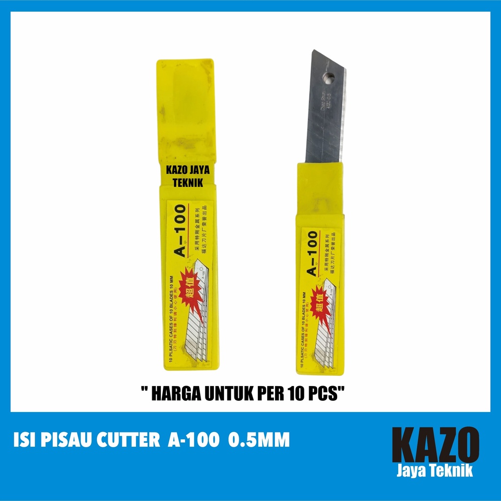 

Isi Pisau Cutter A-100 0,5mm, Cutter Blade Refill Isi Pisau Pemotong