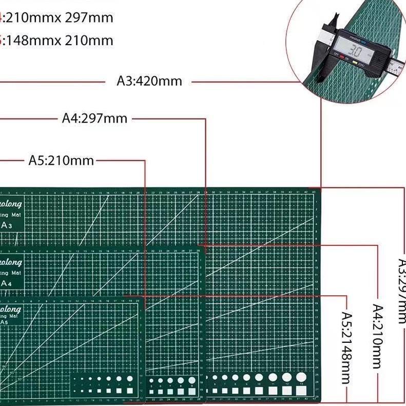 

BIG DISKON TOOL Alas Potong Ukuran A3 /A4 PVC Cutting Mat Cutting Pad Board Alat DIY Double Size ♖ 875