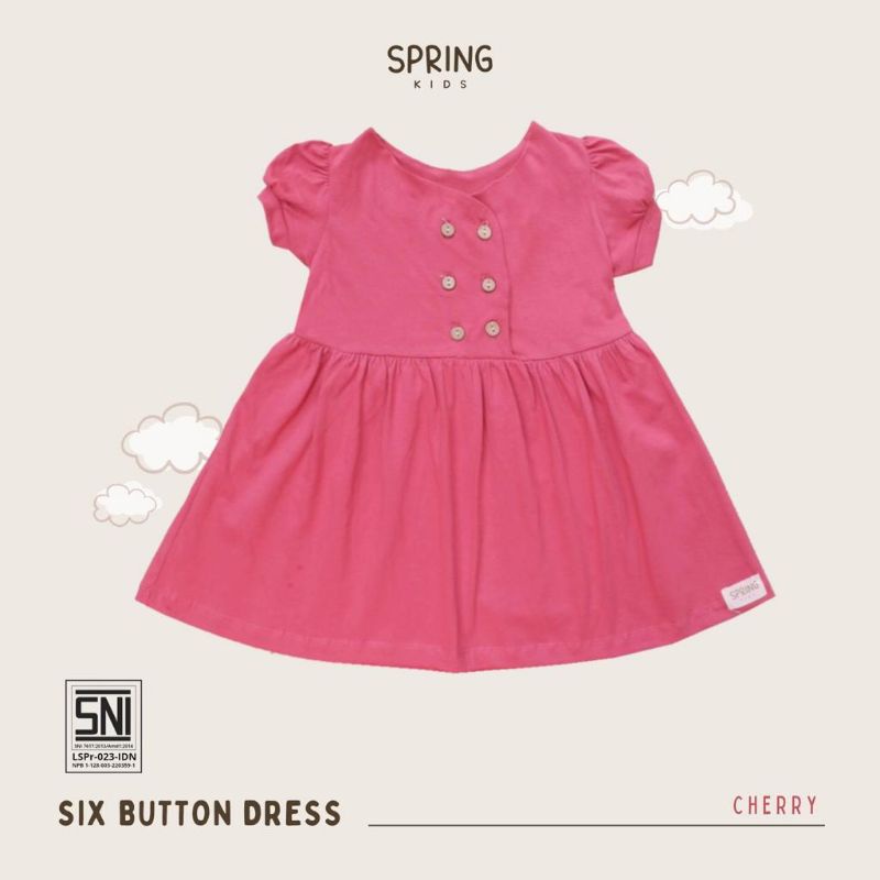 SPRING KIDS - SIX BUTTON DRESS - DRESS ANAK PEREMPUAN - DRESS ANAK - DRESS BAYI