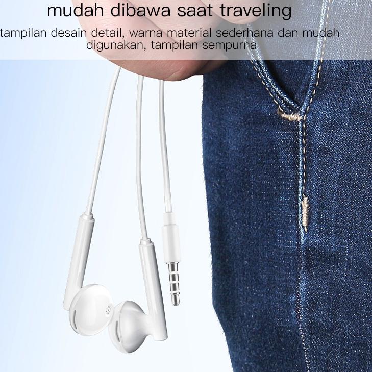 Langsung Order Tacoo Wired Headset Bass Earphone TEH0434 In-Ear Handsfree Superbass Bass Stereo + Mi