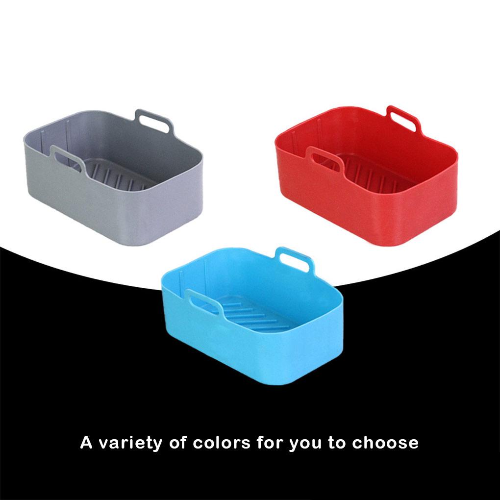 Air Fryer Silicone Tray Tahan Panas Keranjang Bakery Piring Liner Dicuci Reusable Dapur Baking Peralatan Masak Aksesoris