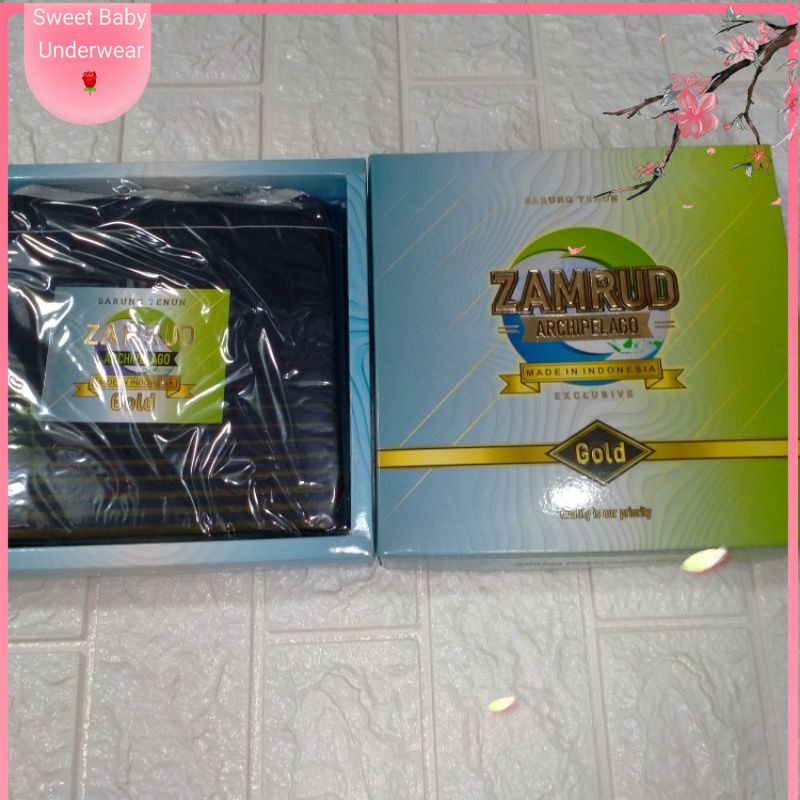 SARUNG ZAMRUD ARCHIPELAGO || KAIN SARUNG ZAMRUD KEMASAN BOX KOTAK