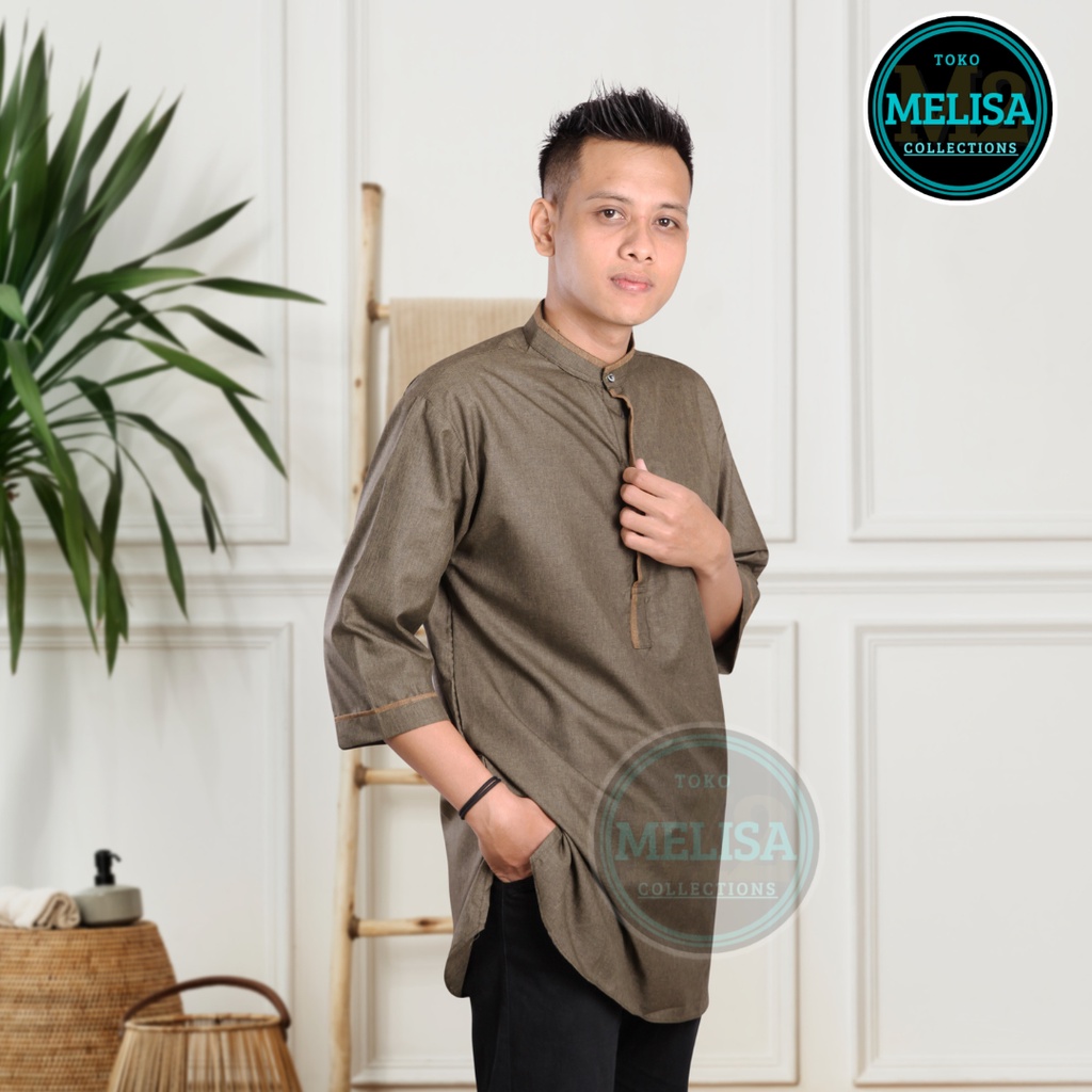 Baju Koko Kurta Lengan 3/4 Baju Koko Fashion Muslim Pria Dewasa Terbaru Koko Pria Muslim Bahan Katun Viskos Premium / Baju Koko Pakaian Muslim Pria Dewasa Remaja Lengan Pendek Premium Terbaru Baju Koko kurta Laki-laki Muslimin Polos Keren Terbaru