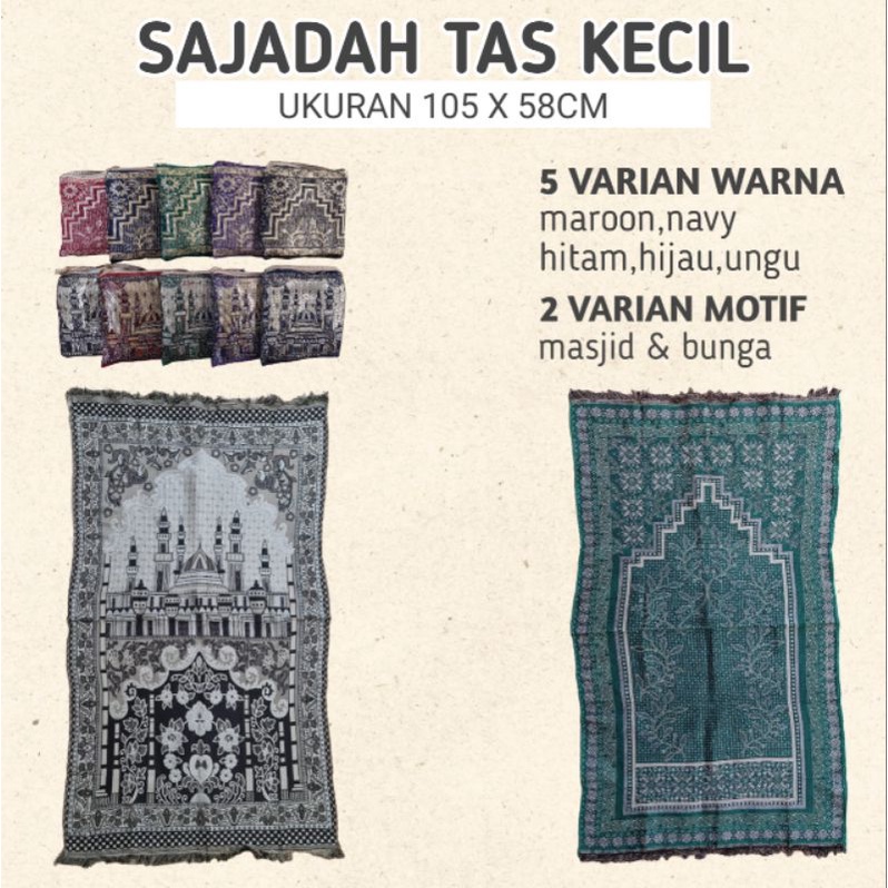 Sajadah Tas Kecil / Sajadah Tas Murah / Sajadah Travel