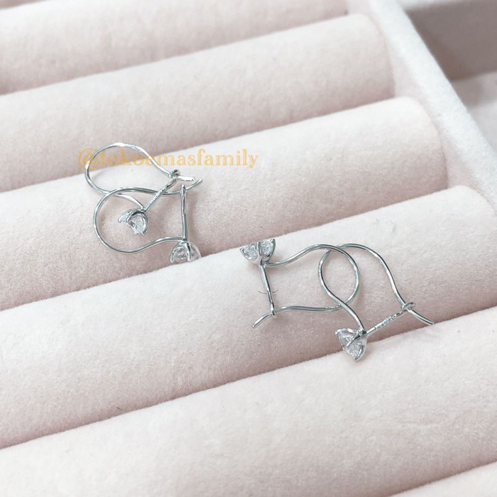 Anting Emas Putih 375 Model Desy Berat 0,5 - 1 Gram An