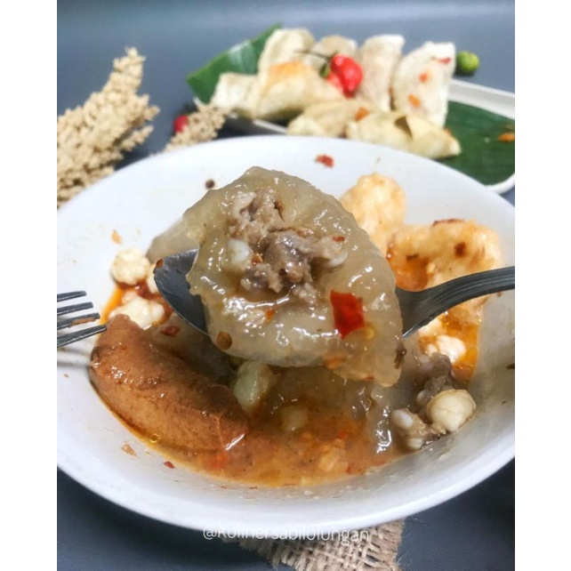 Kunyah.id Baso aci tulang rangu / baso aci full toping // Pedas / Murah