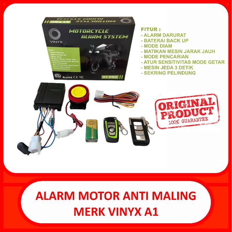alarm motor VINYX A1 injeksi jeda stater