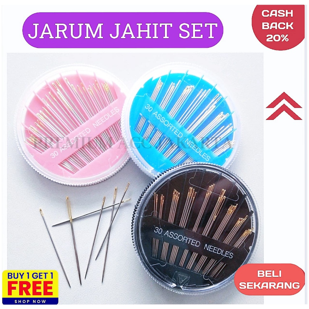 BELI 1 GRATIS 1 Jarum Tangan/Jarum Jahit 1Pack Bulat / 1 Lusin Bulat isi 16pcs