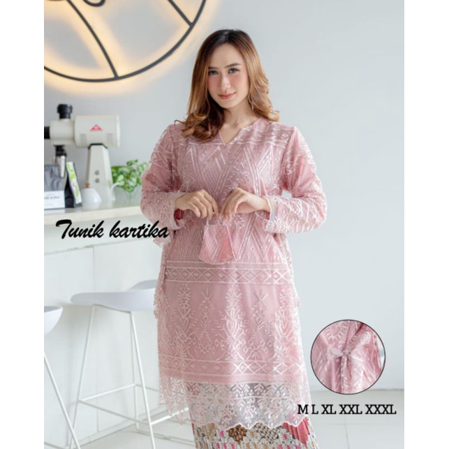 TUNIK KARTIKA // BAHAN TOLLE BORDIR FULL PREMIUM // By Lefi Choto