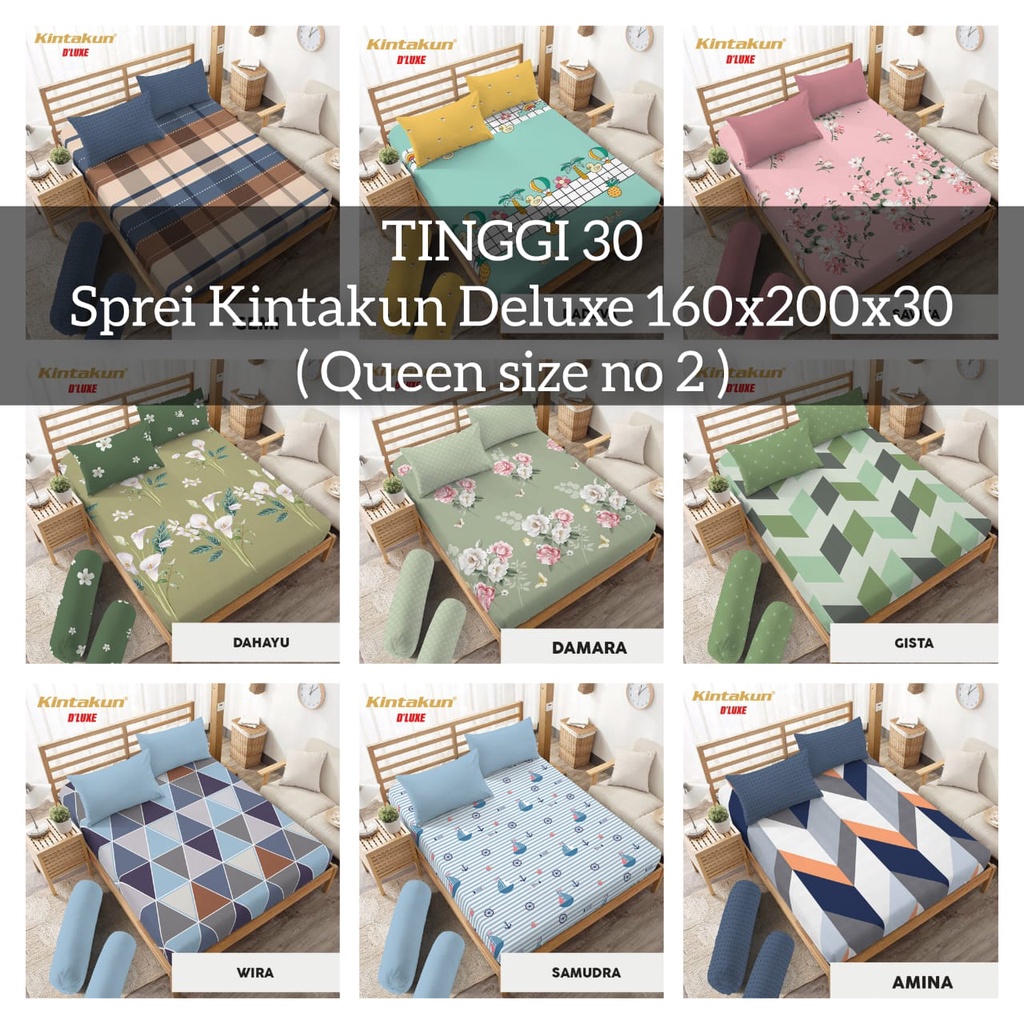 SPREI KINTAKUN TINGGI 30 CM 160X200 / SPREI KINTAKUN DELUXE 160X200 TINGGI 30 CM