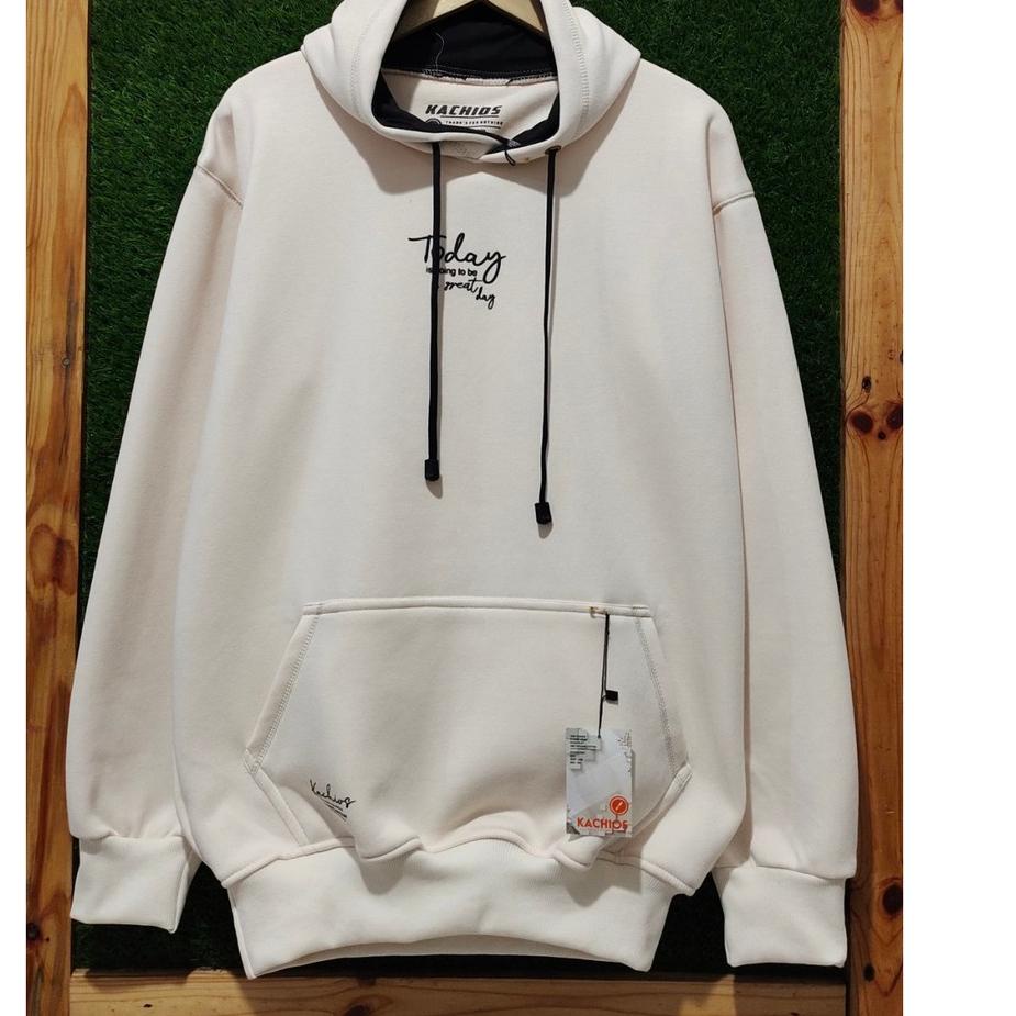 Terkini Grosir--Jaket Hoodie Original Kachios Distro Pria Wanita Aesthetic Warna Hijau Army List EVE