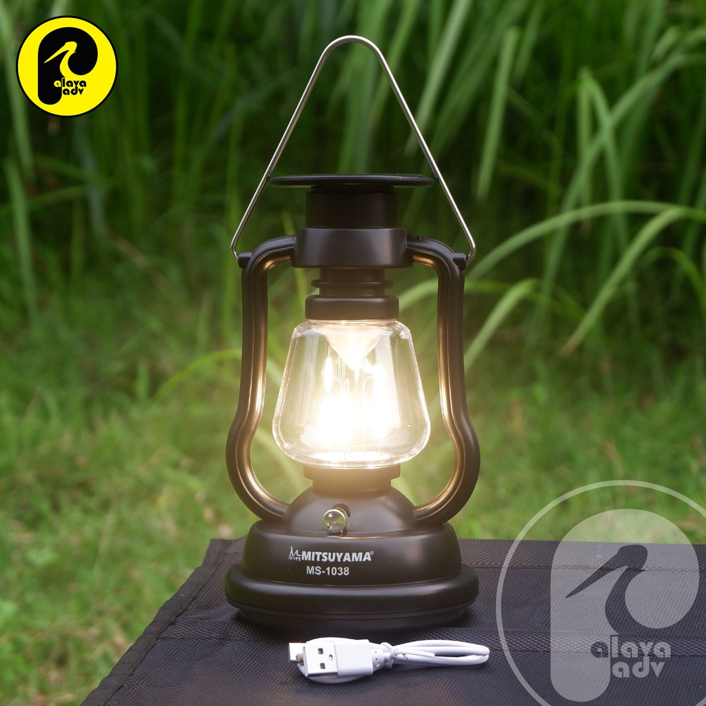 MS- 1038 3 pengisian Lentera Led camping 10 watt cahaya warn white