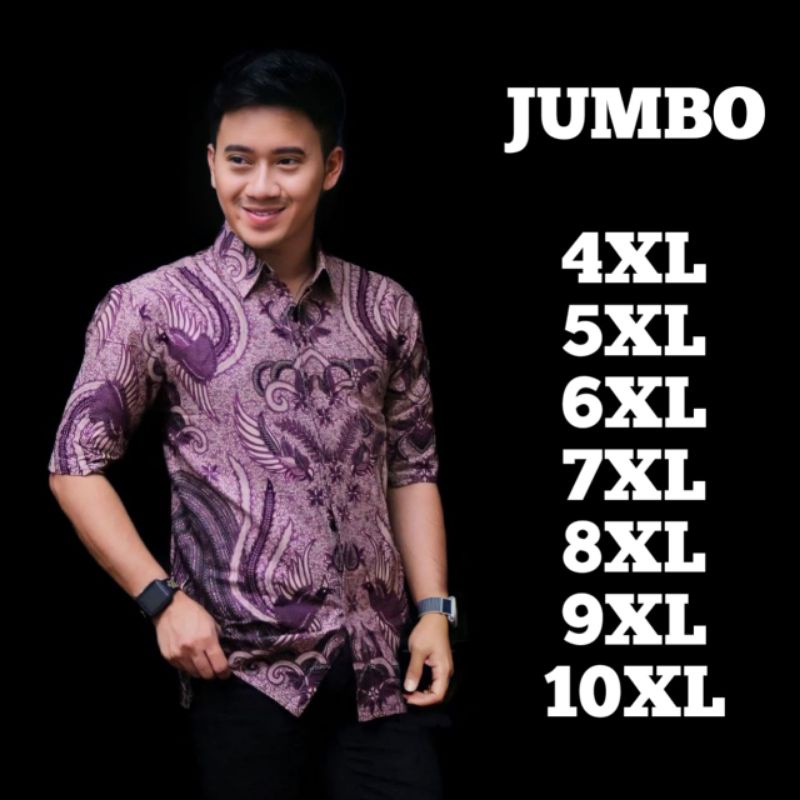 Batik Pria Jumbo Pria | Kemeja Batik Lengan Pendek Big Size Seragam