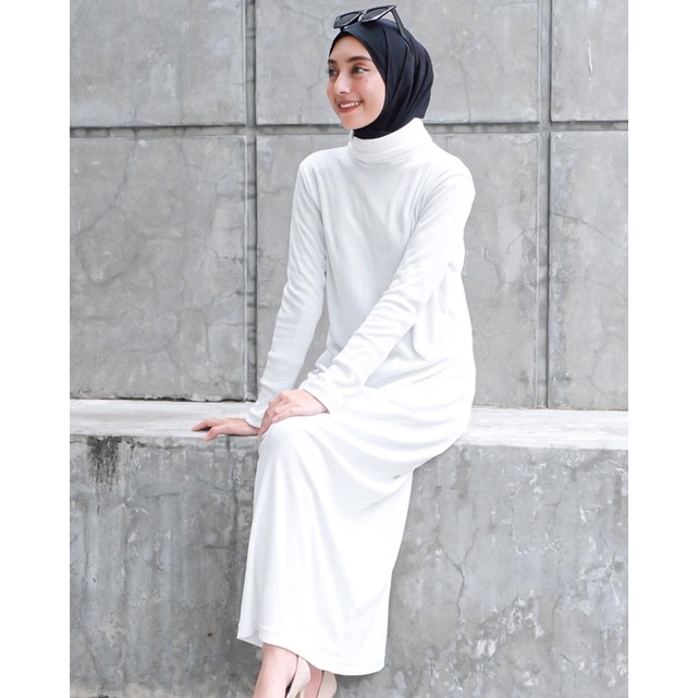 MAZAYA DRESS INNER KNITE LENGAN PANJANG