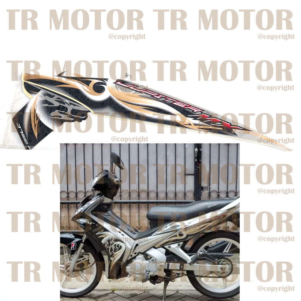 Stiker Motor Jupiter MX 2008 Sticker Striping Lis Full Set Motor