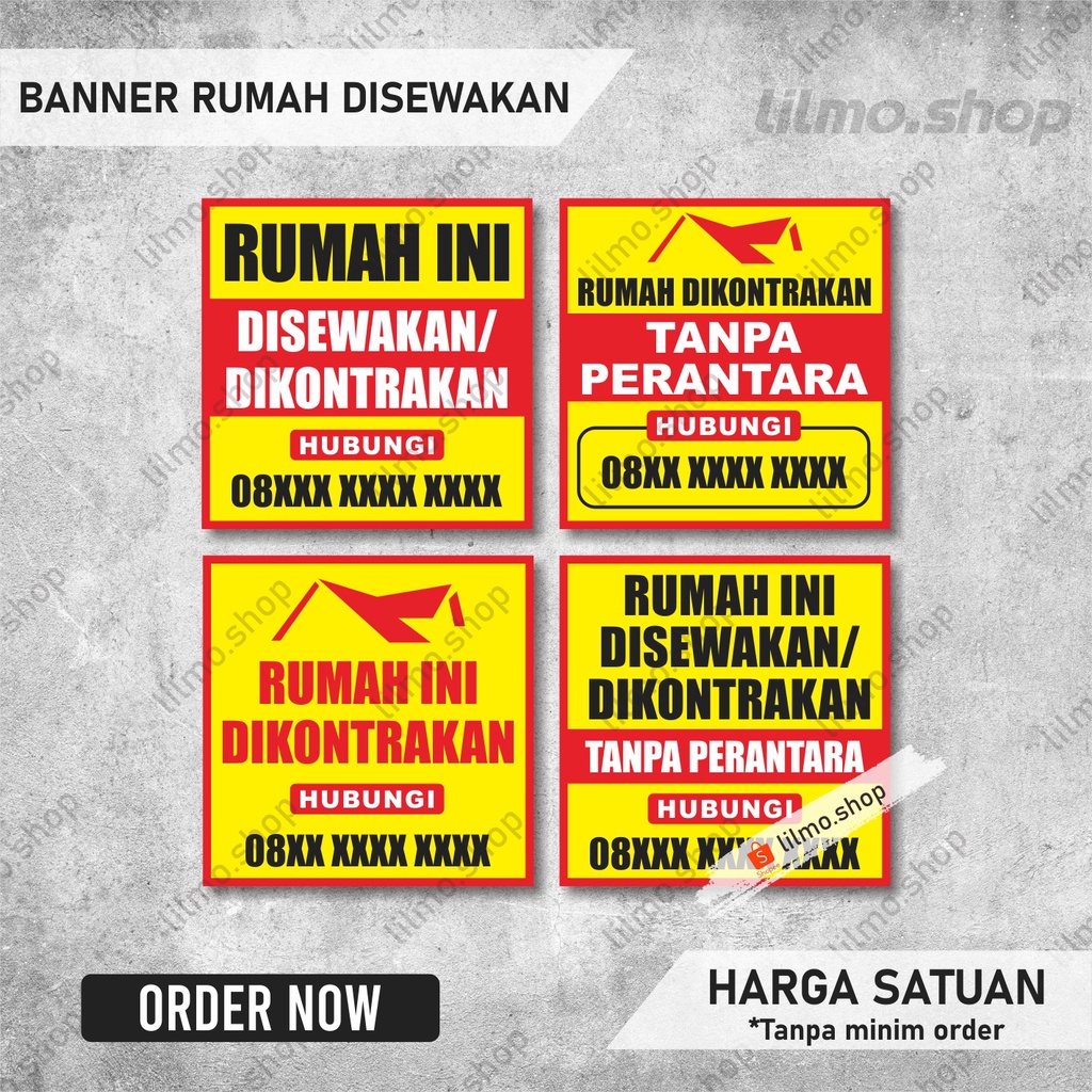 Cetak Banner Rumah Dikontrakan , Spanduk Rumah Dikontrakan