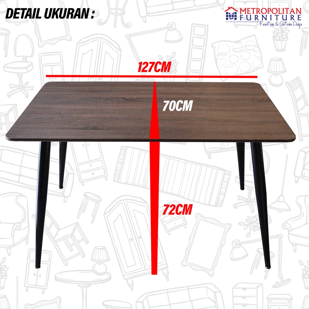 Meja Makan Minimalis Scandinavian Dining Table