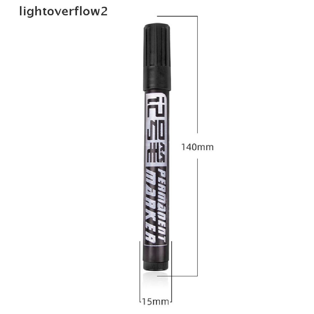 (lightoverflow2) 10pcs / Set Spidol Permanen Anti Air Tinta Hitam / Biru / Merah (ID)