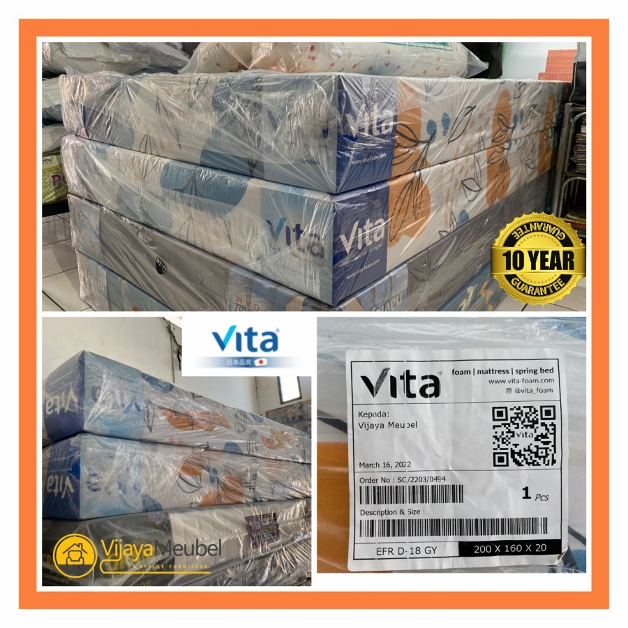 Kasur busa Vita inoac asli T 20 cm Garansi 10 Tahun Bandung