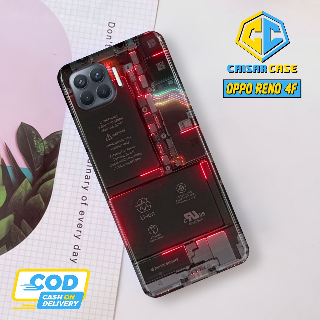 Kaisar Case - Case Hp Oppo Reno 4F (3D22) Fashion Casing CPU Silikon Kesing Casing Custom Case Sarun