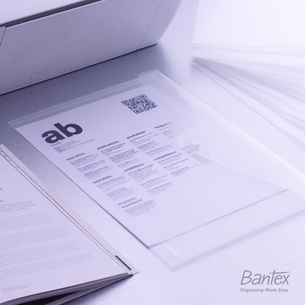 

Map Kancing Plastik Bantex Folio F4 Trendy Button Bag Landscape 3221 08G Transparent